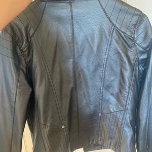 Black faux leather jacket
